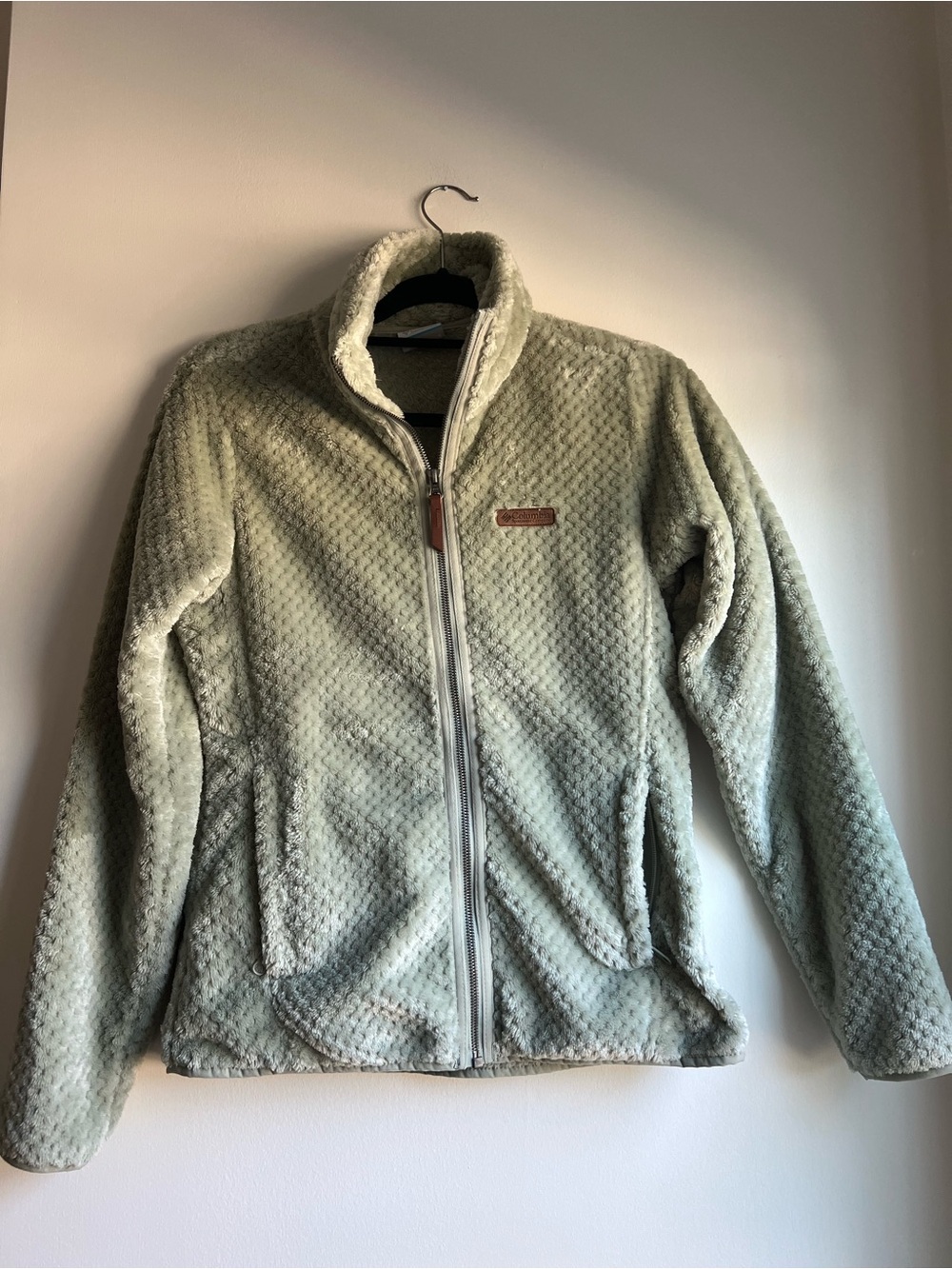 Columbia Light Sage Plush Full-Zip Teddy Jacket
